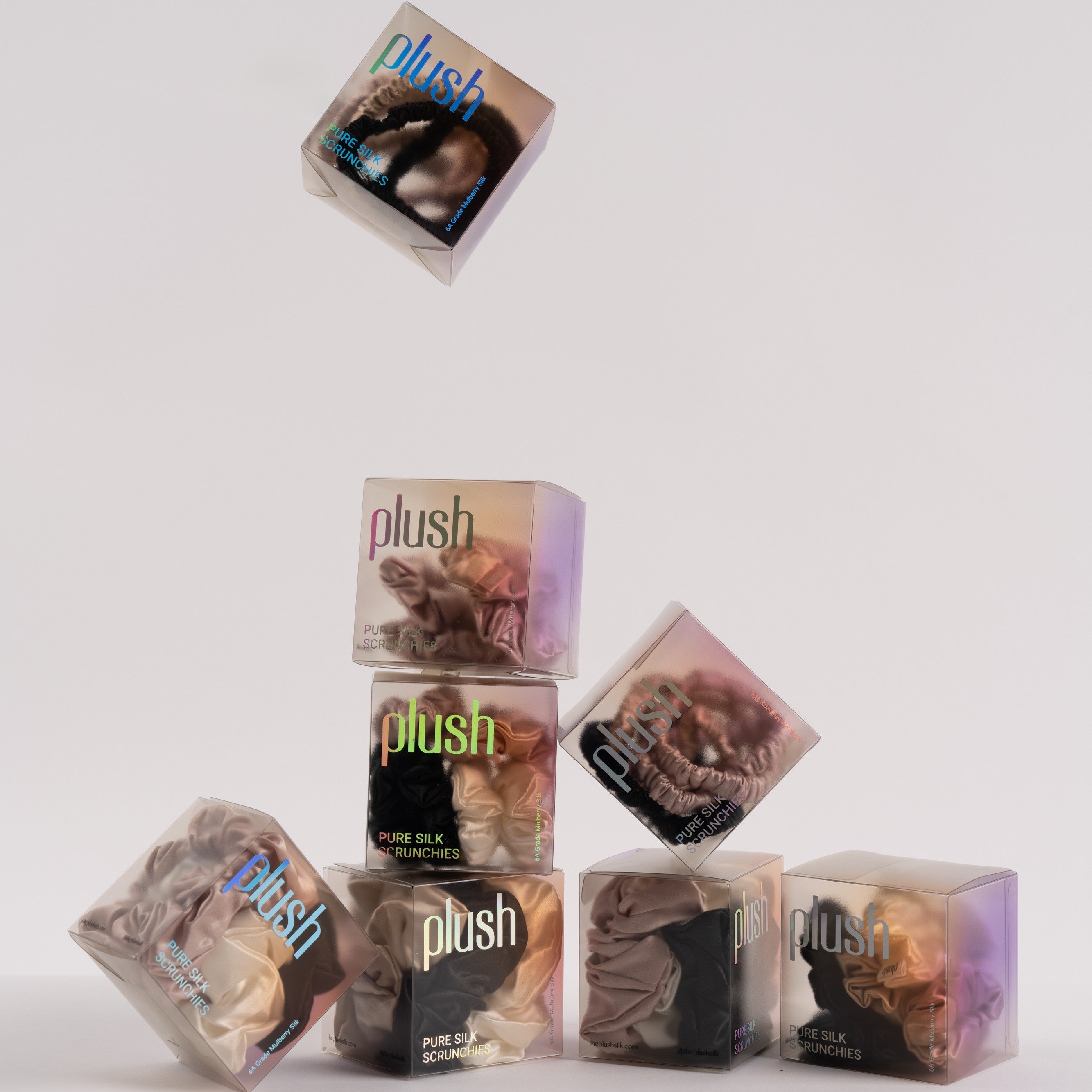 THE PLUSH SILK SCRUNCHIES